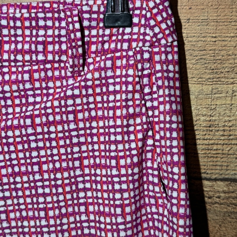 SPANX Hibiscus Gingham Sunshine Shorts size Medium 6” Comfy Stretch Golf Active - Picture 6 of 10
